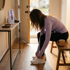 Woman Drinking Drinking Esprelle Colombia Single Origin Coffee Before Her Run