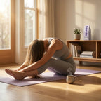 Woman Enjoying Esprelle Colombia Single Origin Coffee While Doing Yoga