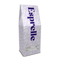 Esprelle coffee bag with purple text on a white background