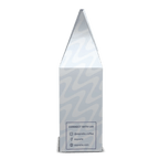 Espresso pod packaging with brand logo and social media information on a white background