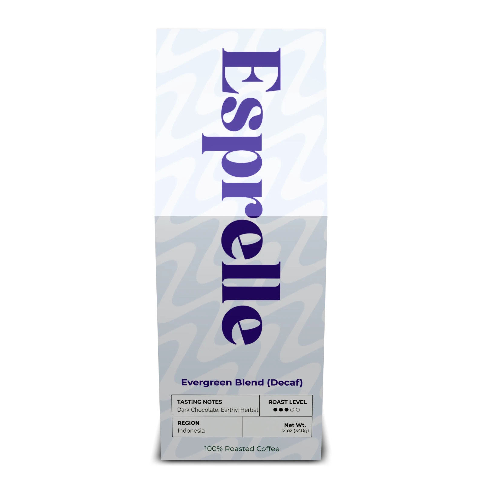 Esprelle Evergreen Blend Decaf whole bean coffee
